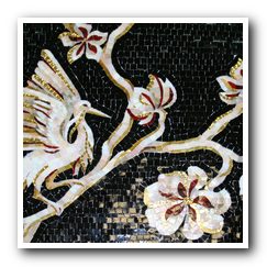 Мозаичное панно - «Журавль»