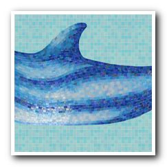 Мозаичное панно - «Дельфин»