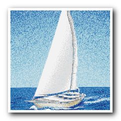 Мозаичное панно - «Яхта»